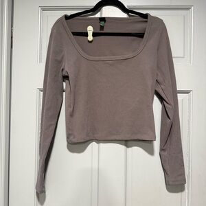 Wild Fable Grayish Brown Long Sleeve Top